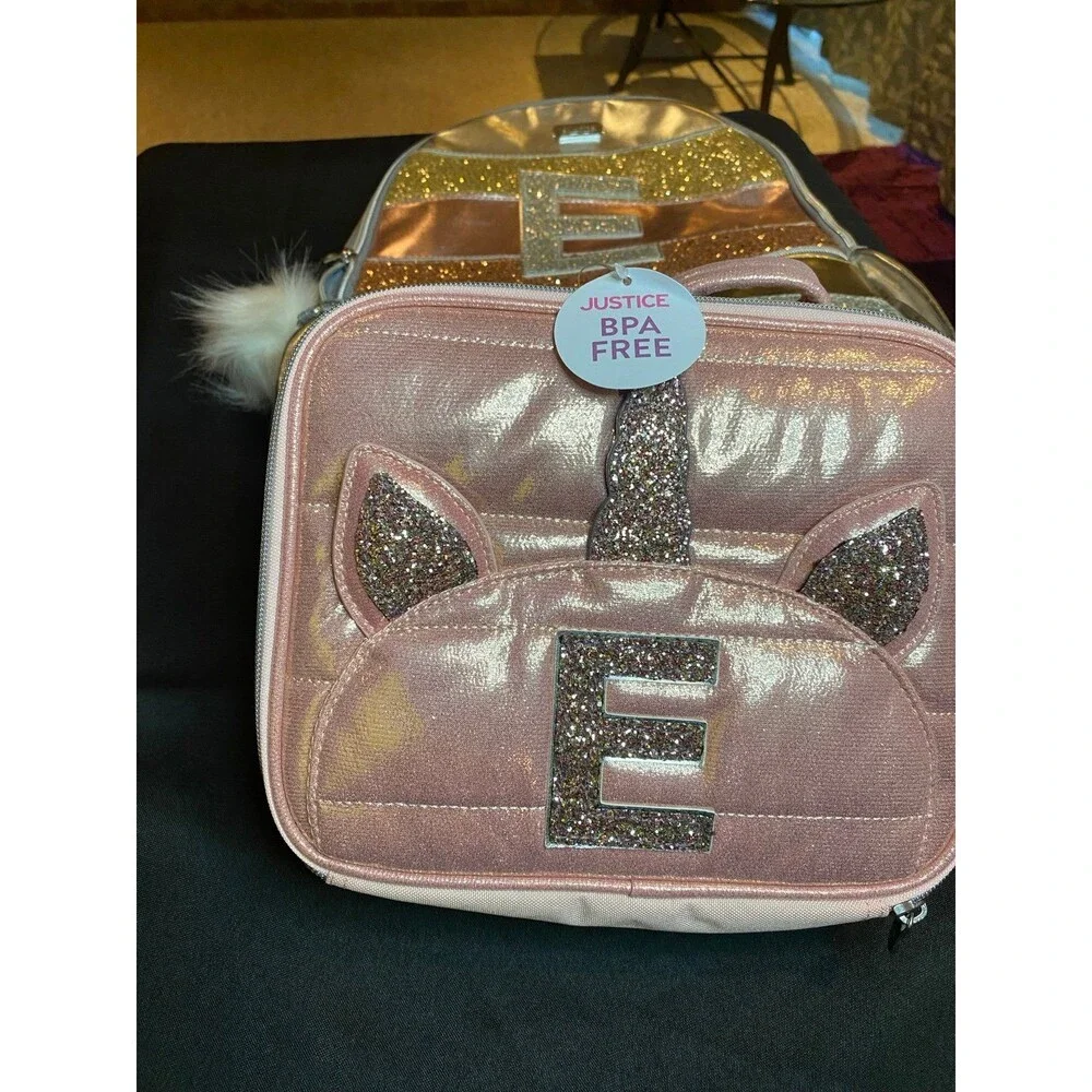 Justice Rose Gold insulted lunchbox brand new with tags Christmas/ Birthday gift